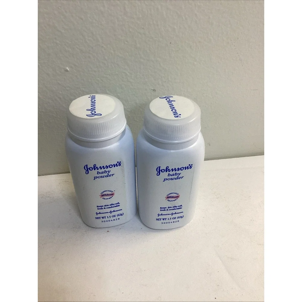 X 2Johnsons Baby Powder w/ TALC 1.5 Oz Original Travel Size New Sealed